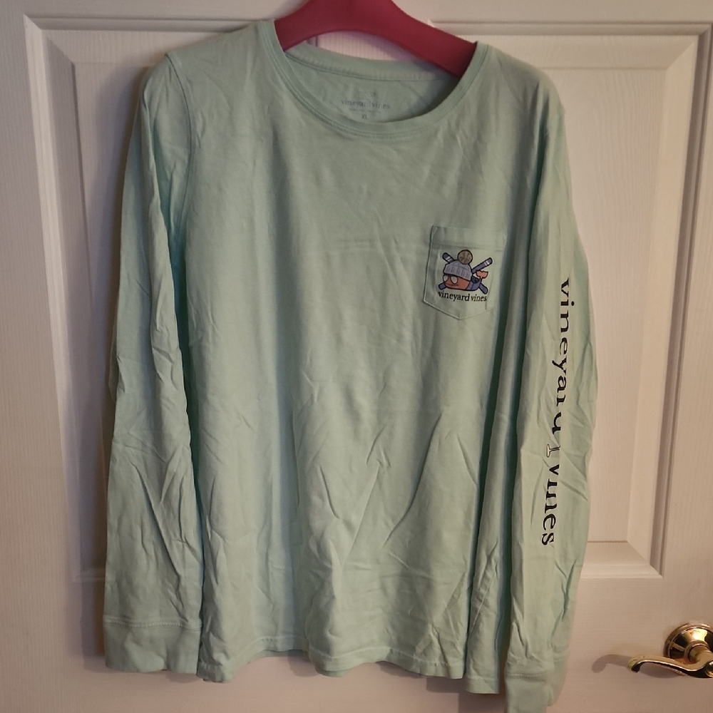 Vineyard Vines Mint Long Sleeve Tee